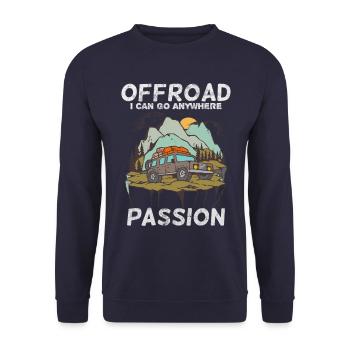 Offroad Passion svg dunkle - Unisex Pullover - Navy - Vorne - Alina (178cm) & Michal (187cm)