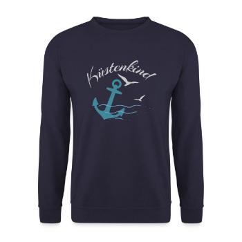 Küstenkind - Unisex Pullover - Navy - Vorne - Alina (178cm) & Michal (187cm)