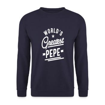 World’s Greatest Pepe - Sweat-shirt Unisexe - marine - Devant - Alina (178cm) & Michal (187cm)