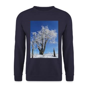 Eisige Kälte - Unisex Pullover - Navy - Vorne - Alina (178cm) & Michal (187cm)