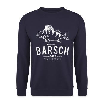 Dernière perche de pêche Jaeger - Sweat-shirt Unisexe - marine - Devant - Alina (178cm) & Michal (187cm)