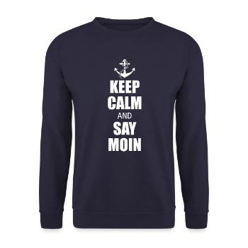 Reste calme et dis Moin - Sweat-shirt Unisexe - marine - Devant - Alina (178cm) & Michal (187cm)