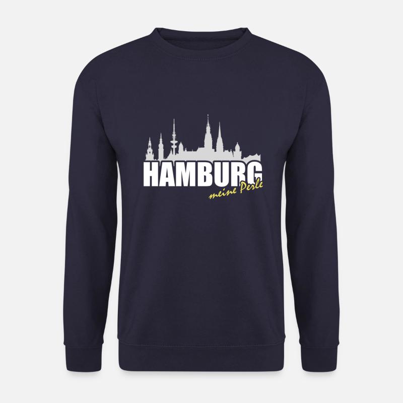 Hamburg Perle Skyline - Unisex Pullover - Navy