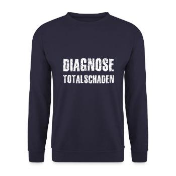 Diagnose Totalschaden - Unisex Pullover - Navy - Vorne - Alina (178cm) & Michal (187cm)