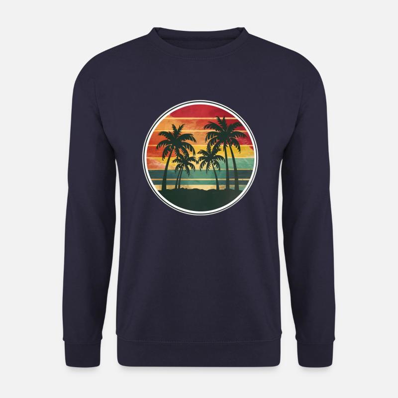 Sonnenuntergang am tropischen Strand. - Unisex Pullover - Navy