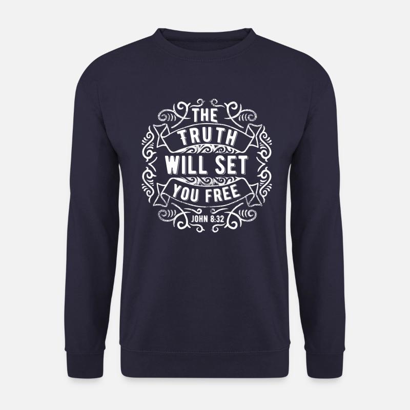 The Truth Will Set You Free Religion Geschenk - Unisex Pullover - Navy