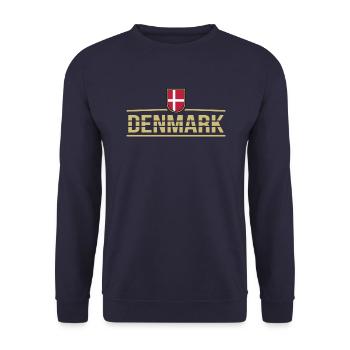 Denmark Football Danish Flag Scandinavian - Unisex Sweatshirt - navy - Front - Alina (178cm) & Michal (187cm)