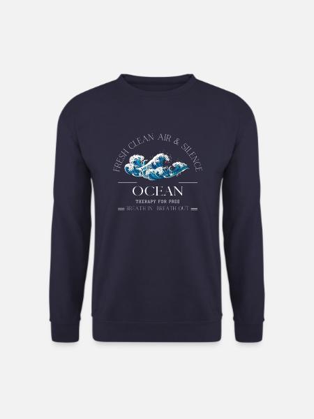 Ocean Waves Relaxation Gift - Unisex Sweatshirt - navy