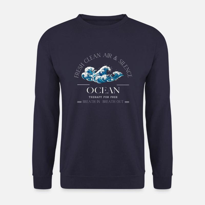 Ozean Wellen Entspannung Geschenk - Unisex Pullover - Navy