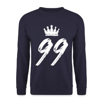 99 Couronne numérique - Sweat-shirt Unisexe - marine - Devant - Alina (178cm) & Michal (187cm)