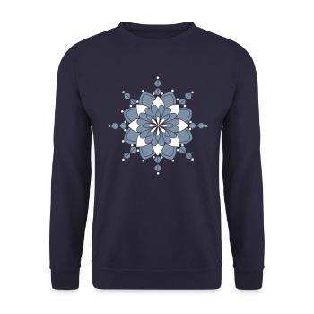 Fantasiemuster - Unisex Pullover - Navy - Vorne - Alina (178cm) & Michal (187cm)