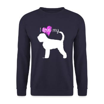 loveblackrussian - Unisex Pullover - Navy - Vorne - Alina (178cm) & Michal (187cm)