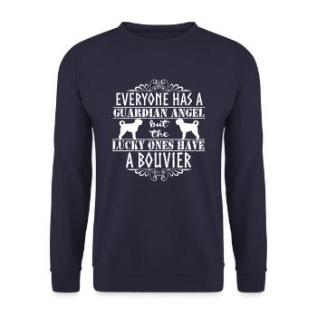 Bouvier Anges 4 - Sweat-shirt Unisexe - marine - Devant - Alina (178cm) & Michal (187cm)