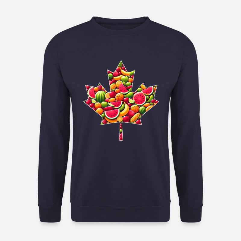 Kanadisches Ahornblatt Sommer Frucht Melone - Unisex Pullover - Navy