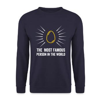 World Record - The egg - Unisex Sweatshirt - navy - Front - Alina (178cm) & Michal (187cm)