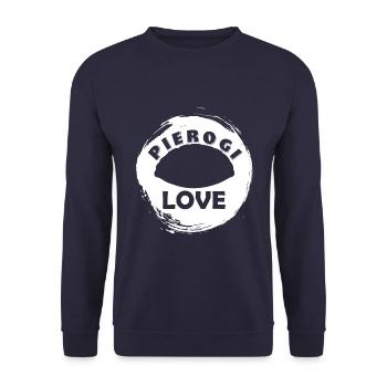 PIEROGI Polen Liebe zu slawisches Essen Gericht - Unisex Pullover - Navy - Vorne - Alina (178cm) & Michal (187cm)