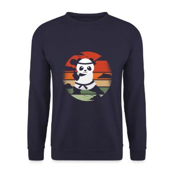 Karate Kung Fu Panda Kreis Des Lebens Meister Nie - Unisex Pullover - Navy - Vorne - Alina (178cm) & Michal (187cm)