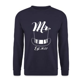 Herr Est 2022 Level Up In Life Game Of Life - Unisex Pullover - Navy - Vorne - Alina (178cm) & Michal (187cm)