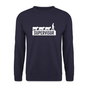 Manager Cows Farmer Gassi Farmer Saying - Unisex Sweatshirt - navy - Front - Alina (178cm) & Michal (187cm)