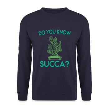 Kennen Sie Succa Grünpflanze Kakteenliebhaber - Unisex Pullover - Navy - Vorne - Alina (178cm) & Michal (187cm)