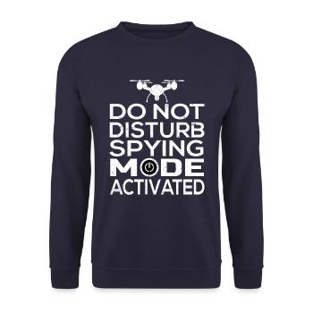 Bitte Nicht Stören Spionagemodus Aktiviert Hohe - Unisex Pullover - Navy - Vorne - Alina (178cm) & Michal (187cm)