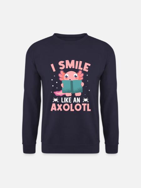 Fantastiskt jag ler som en axolotl - Unisextröja - marinblå