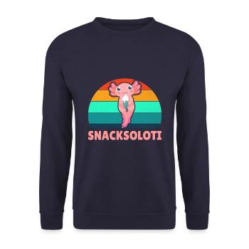 Je suis comme un snack Axolotl - Sweat-shirt Unisexe - marine - Devant - Alina (178cm) & Michal (187cm)