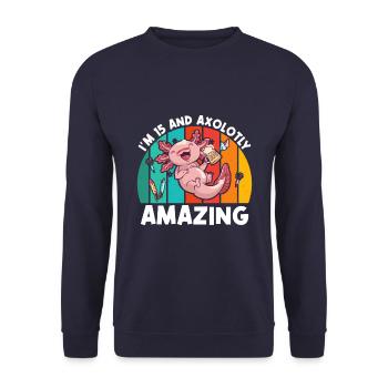 J’ai 15 ans et c’est juste génial de prendre de la bière - Sweat-shirt Unisexe - marine - Devant - Alina (178cm) & Michal (187cm)