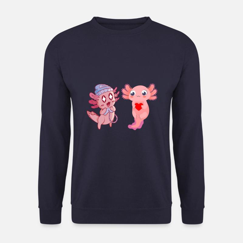 Axolotls Ist Mein Geisttier Herz Geteilt Axolotls - Unisex Pullover - Navy