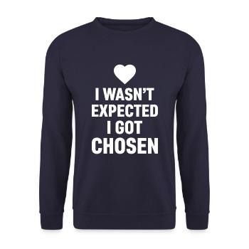I was selected, not expected adoption day - Unisex Sweatshirt - navy - Front - Alina (178cm) & Michal (187cm)