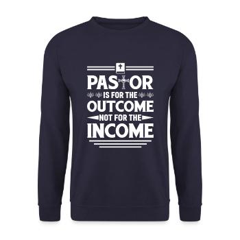 Le pasteur est pour le résultat, pas pour le - Sweat-shirt Unisexe - marine - Devant - Alina (178cm) & Michal (187cm)