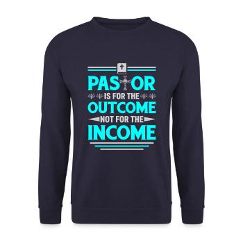 Le pasteur est là pour le résultat, pas pour le - Sweat-shirt Unisexe - marine - Devant - Alina (178cm) & Michal (187cm)