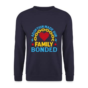 L’adoption a soudé notre famille - Sweat-shirt Unisexe - marine - Devant - Alina (178cm) & Michal (187cm)
