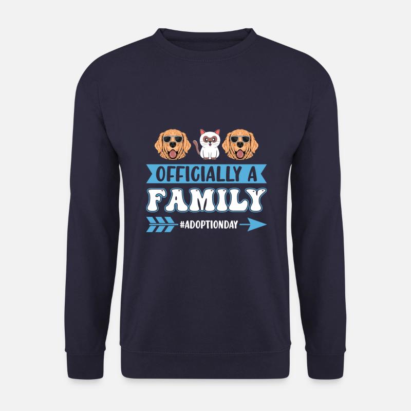 Offiziell Eine Familie Adoptionstag Hund Katze - Unisex Pullover - Navy