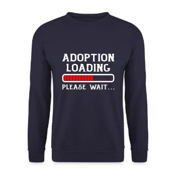 Adoption Loading Please wait Adoption Day is here - Unisex Sweatshirt - navy - Front - Alina (178cm) & Michal (187cm)