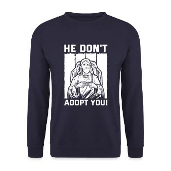Il ne vous adopte pas, il vous donne juste de l’espoir - Sweat-shirt Unisexe - marine - Devant - Alina (178cm) & Michal (187cm)