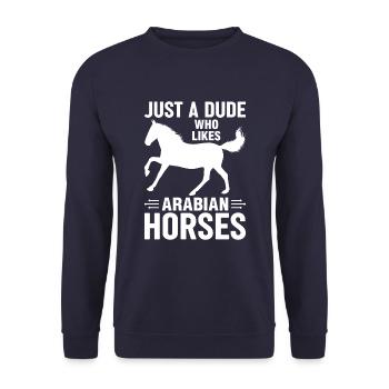 Un seul gars qui aime les chevaux arabes Culture Club - Sweat-shirt Unisexe - marine - Devant - Alina (178cm) & Michal (187cm)