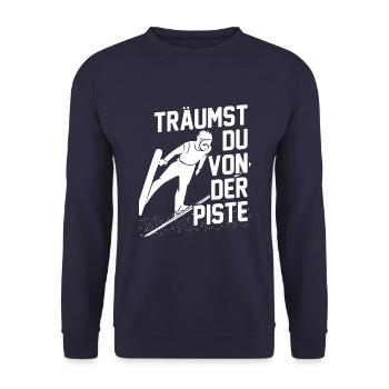 Nur ein Typ, der Araberpferde mag Kulturclub - Unisex Pullover - Navy - Vorne - Alina (178cm) & Michal (187cm)