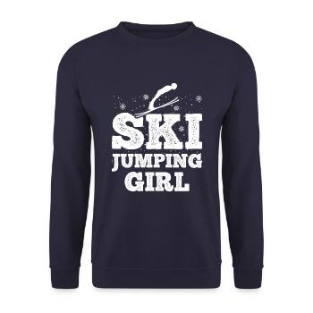 Saut à ski filles piste ski de saut à ski - Sweat-shirt Unisexe - marine - Devant - Alina (178cm) & Michal (187cm)
