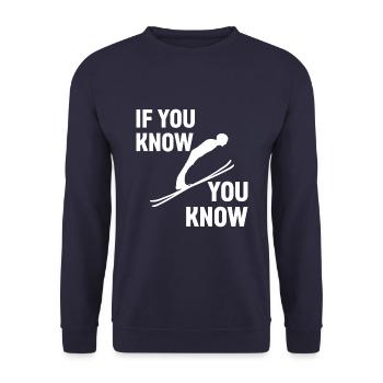 If you know you can ski - Unisex Sweatshirt - navy - Front - Alina (178cm) & Michal (187cm)