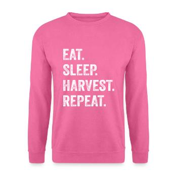 Eat Sleep Harvest Repeat - Unisex Pullover - Pink - Vorne