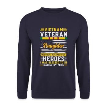 Vietnam Older Daughter Heroes To Be - Sweat-shirt Unisexe - marine - Devant - Alina (178cm) & Michal (187cm)