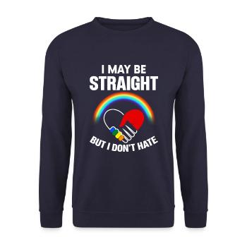 Je suis peut-être hétéro mais je ne déteste pas être Pride Regenb - Sweat-shirt Unisexe - marine - Devant - Alina (178cm) & Michal (187cm)