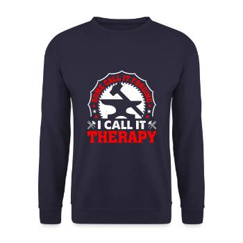 Je l’appelle forgeron thérapeutique et je les berce tous les deux - Sweat-shirt Unisexe - marine - Devant - Alina (178cm) & Michal (187cm)