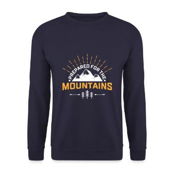 Prepared For The Mountains Bäume Natur Spektakel - Unisex Pullover - Navy - Vorne - Alina (178cm) & Michal (187cm)