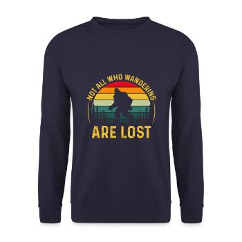 Tous ceux qui errent ne sont pas perdus Naturfreunde Wanderer - Sweat-shirt Unisexe - marine - Devant - Alina (178cm) & Michal (187cm)