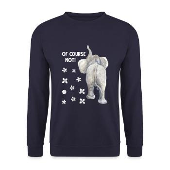 Bien sûr pas de discussion éléphant tarö proboscis - Sweat-shirt Unisexe - marine - Devant - Alina (178cm) & Michal (187cm)