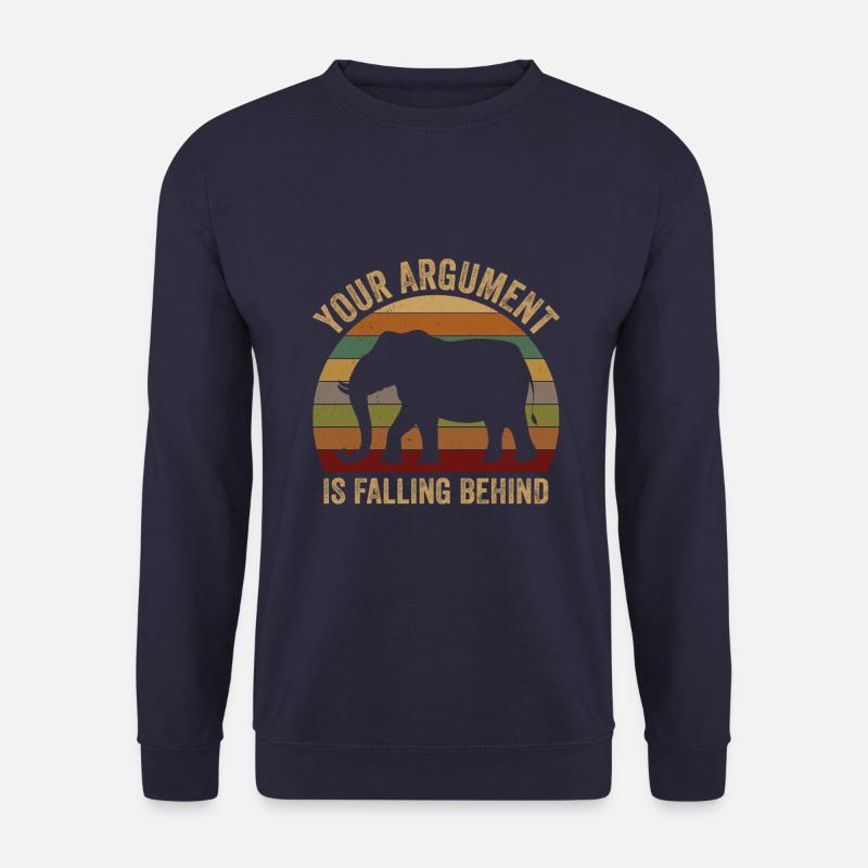 Your Argument Is Falling Behind Elefant Tarö - Unisex Pullover - Navy