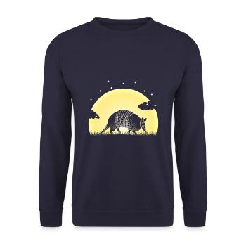 Armadillo, Armadillo, Landscape, Forest, Trees, Sun - Unisex Sweatshirt - navy - Front - Alina (178cm) & Michal (187cm)