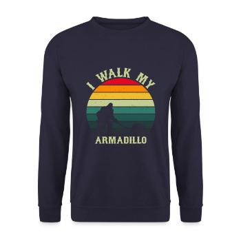 Je promène mon Armadillo - Sweat-shirt Unisexe - marine - Devant - Alina (178cm) & Michal (187cm)